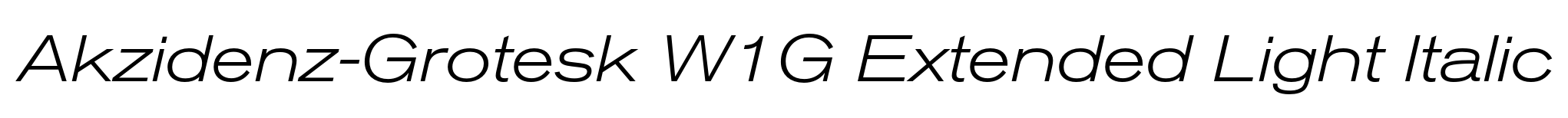 Akzidenz-Grotesk W1G Extended Light Italic image